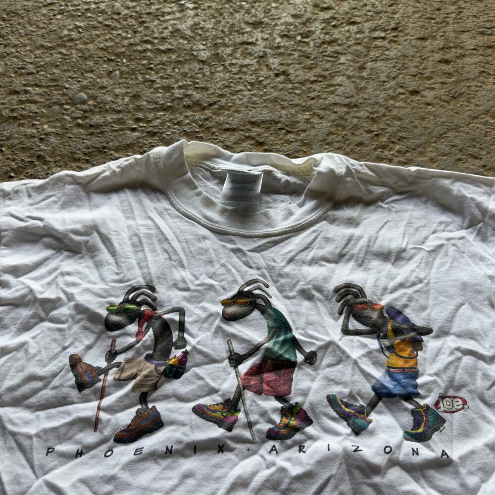 Vintage 90s Back Country Men's Large Phoenix, Arizona White Tee Shirt Graphic